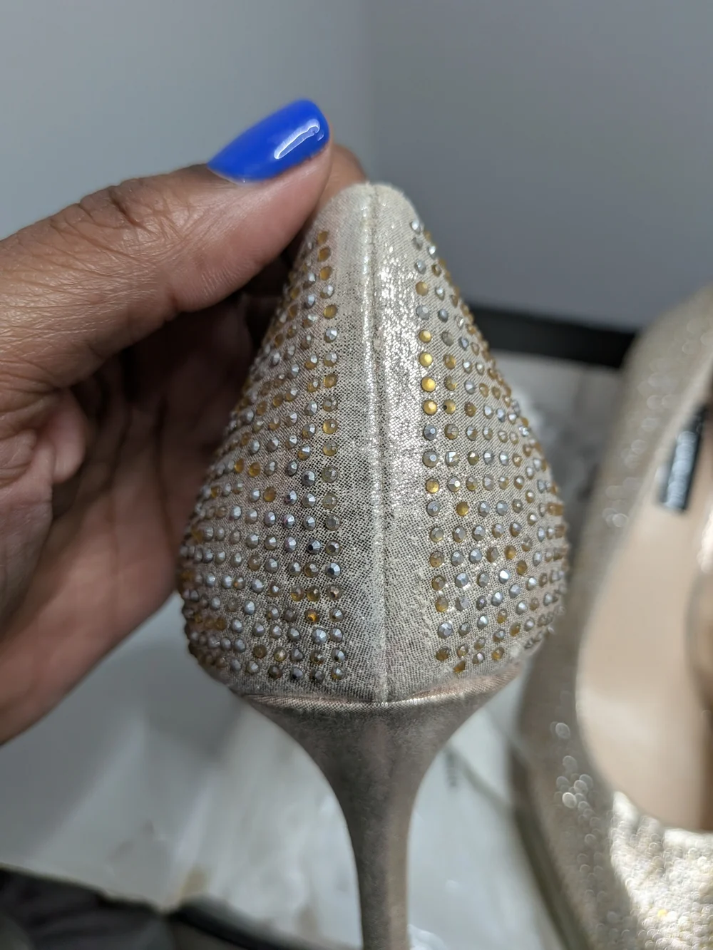 INC International Concepts Ivory Crystal-Embellished Low Heel Pumps